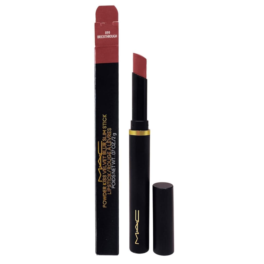 Batom em Bastão M·A·C Cosmetics Powder Kiss Velvet Blur Slim - 899 Brickthrough (0,07 oz / 2 g)