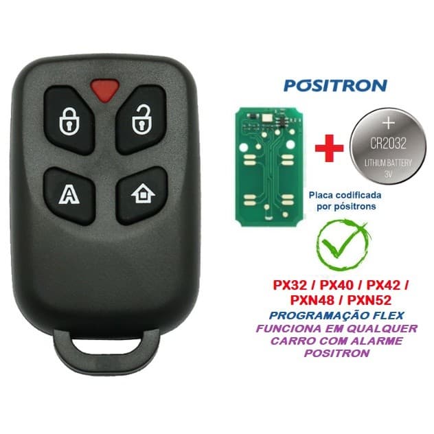 Controle Alarme Positron Modelo PX40 Serve Para Toda Linha