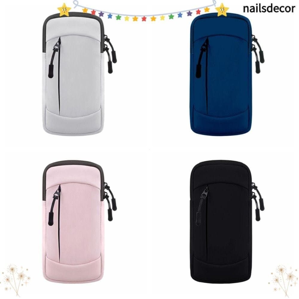 Bolsa De Pulso NAILSDECOR , Braço Para Celular De Corrida À Prova D'água De Camada Dupla Leve Telefones PU De Grande Cap