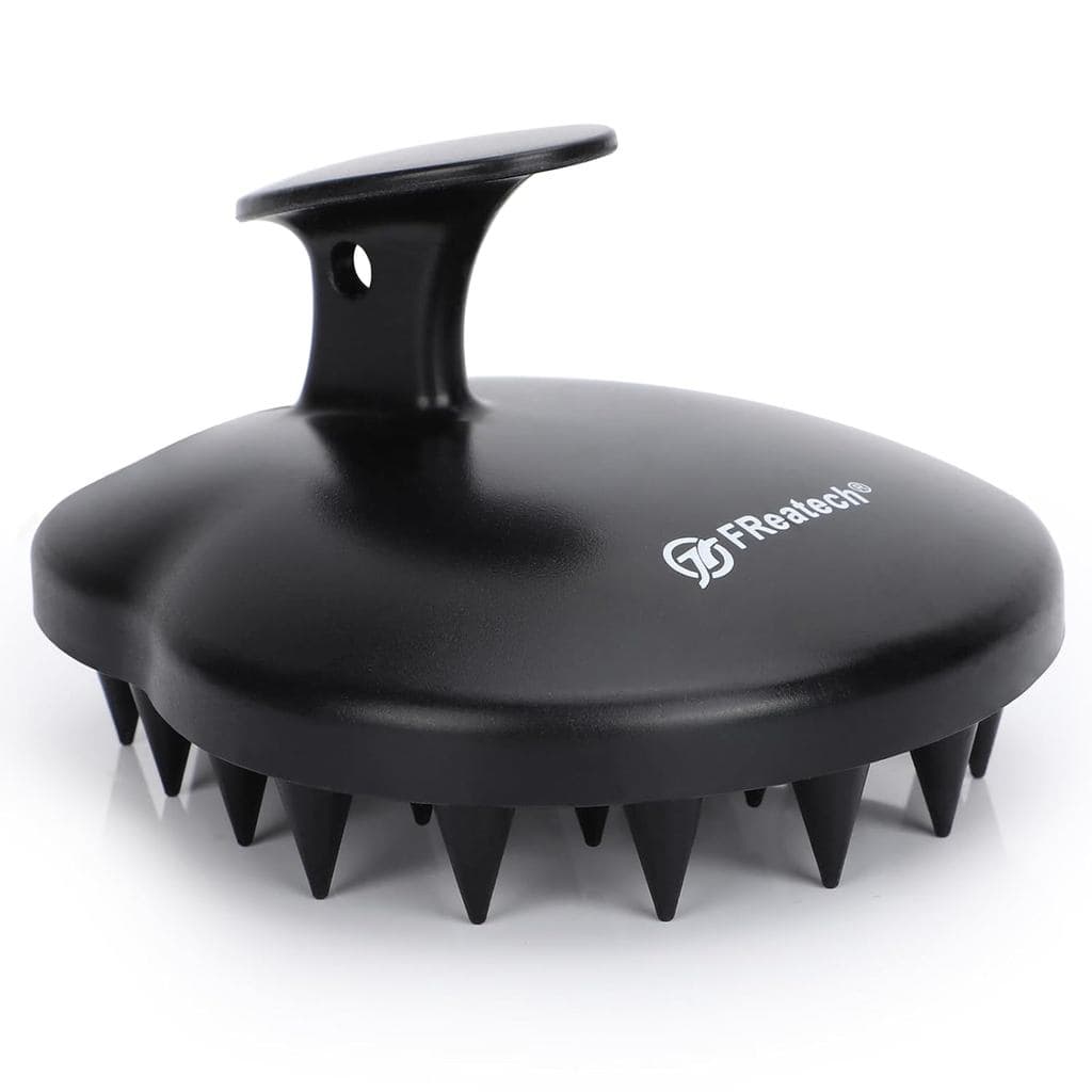 FREATECH Escova Massageadora de Couro Cabeludo 100% para Cuidado do Couro Cabeludo e Crescimento Capilar, Escova Esfolia