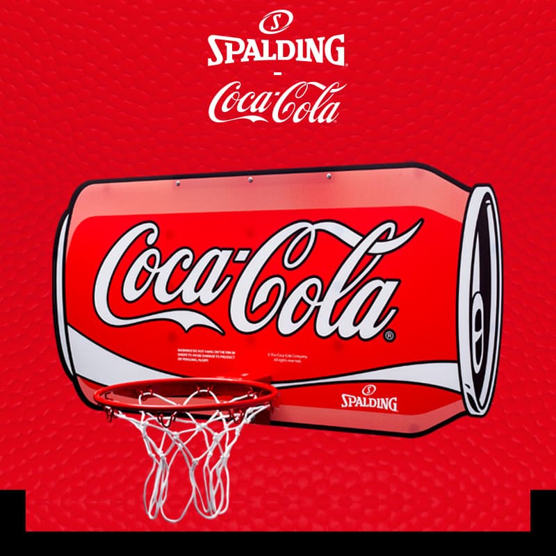 Spalding Coca-Cola Co-marca Backboard oficial basquete tiro placa de parede pendurado casa pequena cesta presente profis