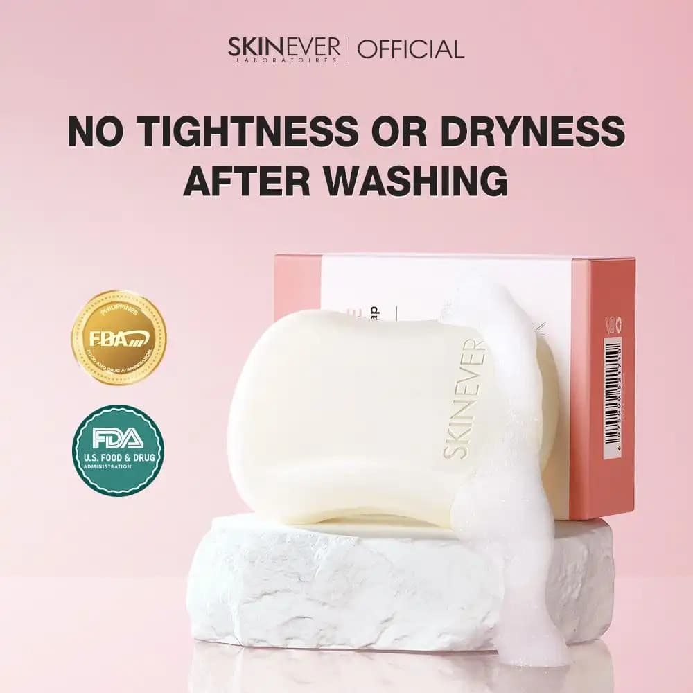 SKINEVER |   Sabonete Clareador de Pele com Niacinamida 80G |   Limpeza |   Iluminação |   Relaxante |   Tom de Pele Uni