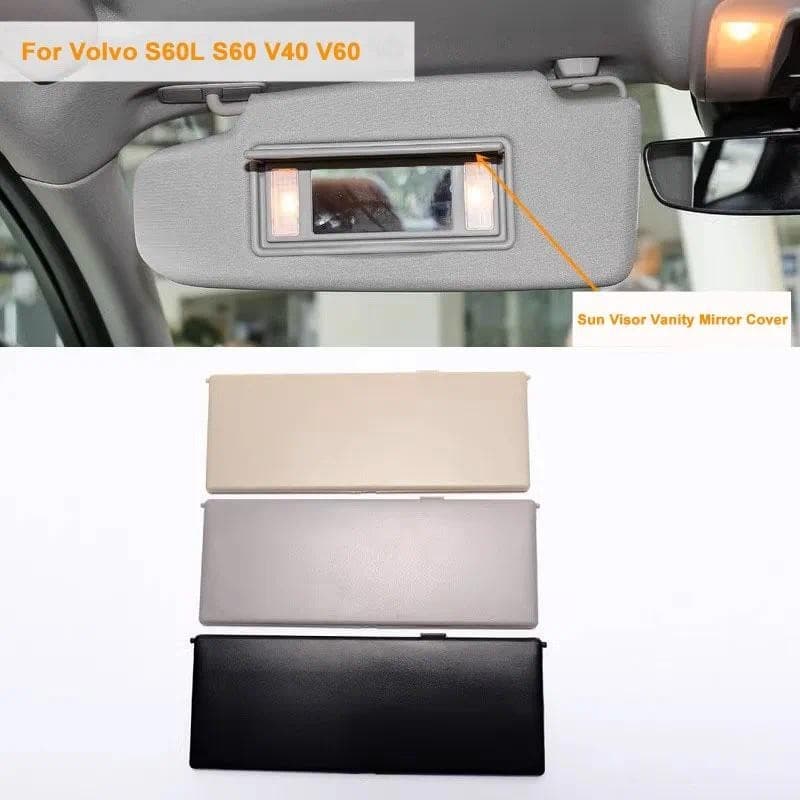 Para Volvo S60L V40 V60 Viseira De Sol Espelho Vaidade Capa Da Lâmpada Peças Interiores Do Carro Decoração