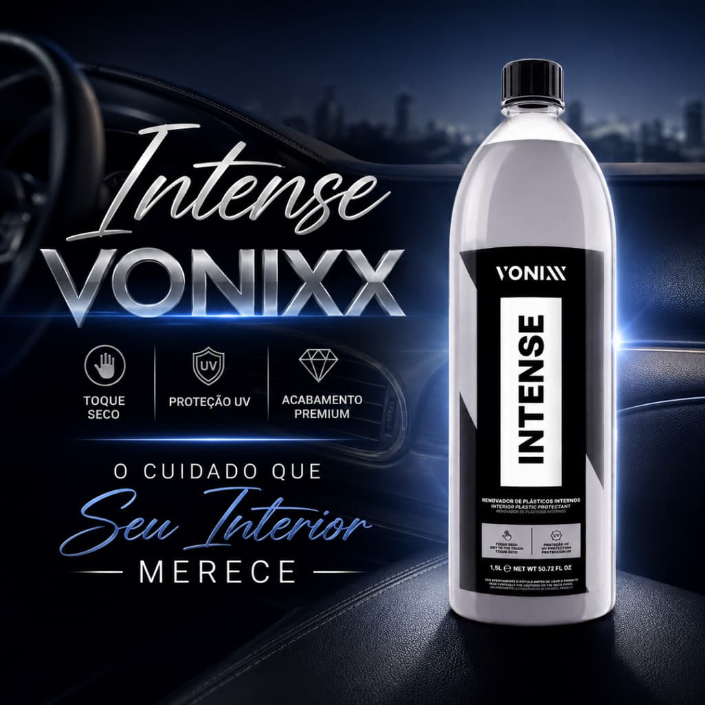 Revitalizador de Plásticos Internos Vonixx Intense 1,5L Proteção UV