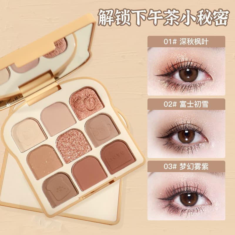 NOVO brinde paleta de sombras de nove cores fosco fino brilho perolado lantejoulas fumado cor terra sombra diária luz ma