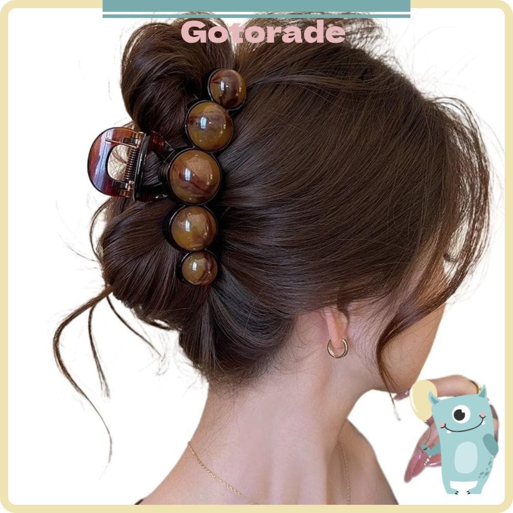 Grampo De Cabelo , Garra Geométrica Com Contas Gradientes , Ferramenta De Estilo De Plástico Retrô De 11 Cm