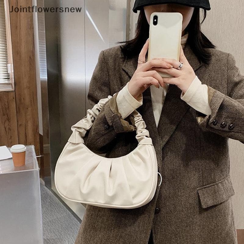 JTN Moda Plissada Alças Para Mulheres Sacos De Nuvem Do Plutônio Lazer Axila Saco De Compras Ombro Bolinho Bolsa Feminin