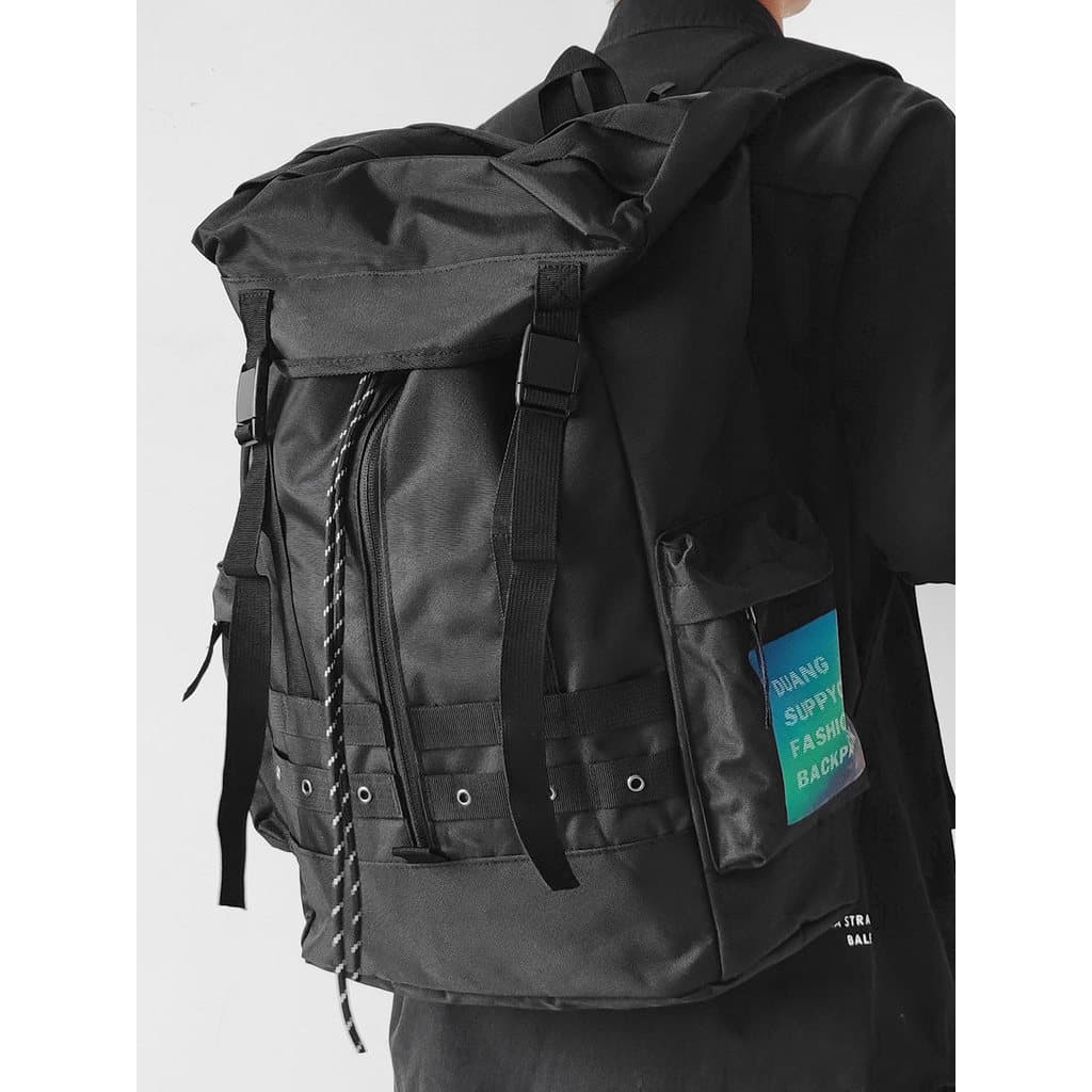 Bolsa de viagem de grande capacidade bolsa escolar masculina na moda Design exclusivo mochila ferramentas aba Hip Hop ru