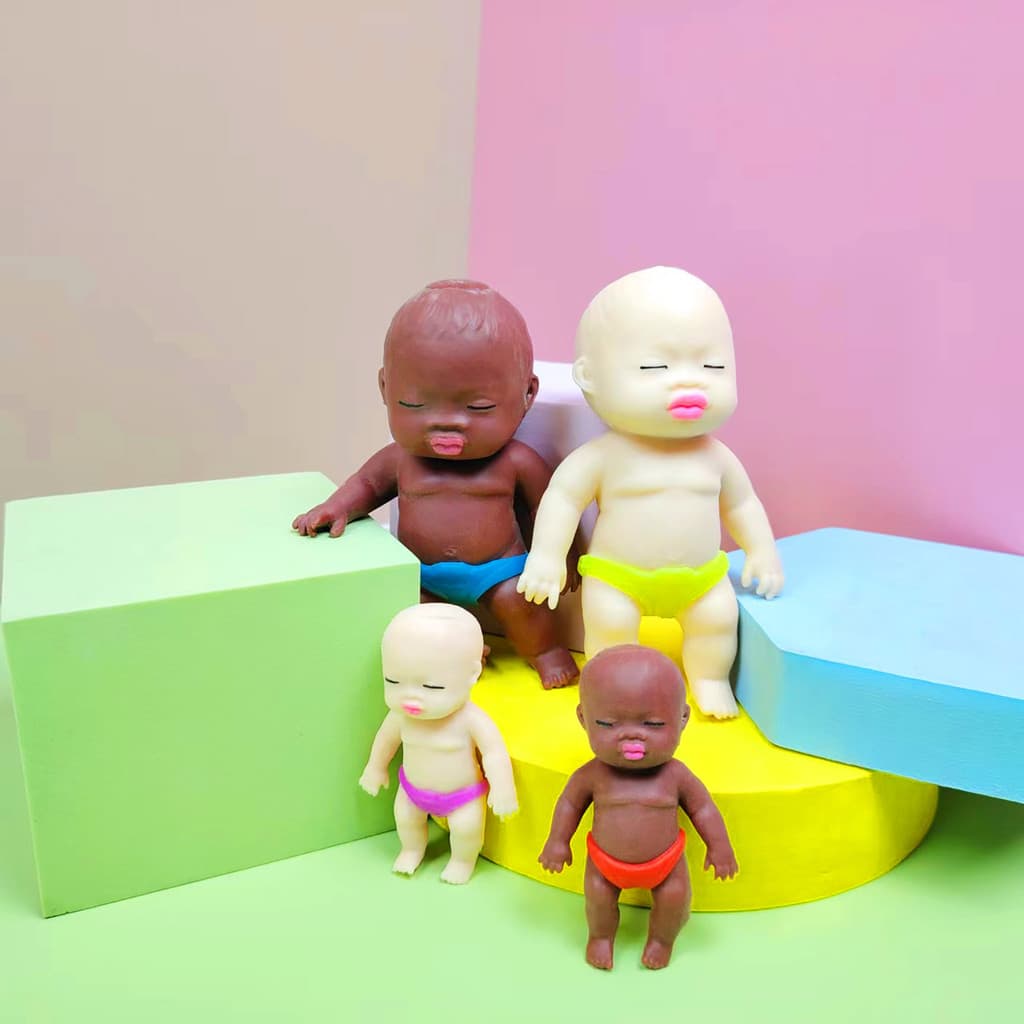Boneca de areia pitada música recuperação lenta amassar ventilação boneca pitada rosto boneca descompressão brinquedo de