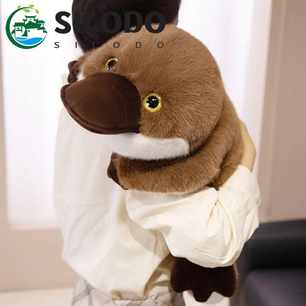 Brinquedo De Ornitorrinco De Simulação SILODO , Travesseiro De Pelúcia Posição Propensa , Material Fofo