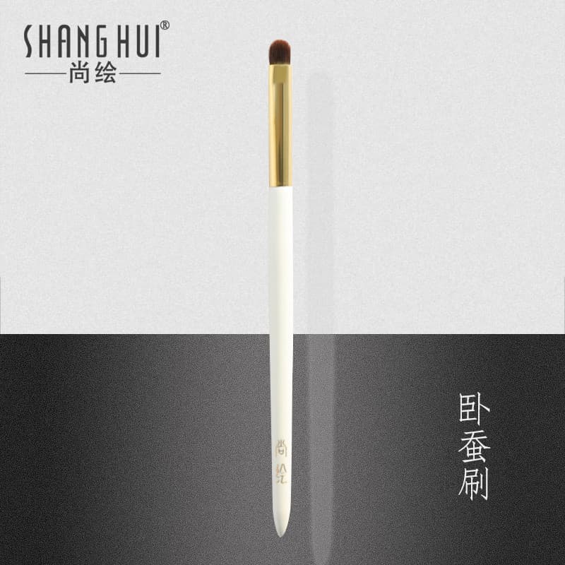 Shanghu Meet Series Pequeno Pincel de Sombra Multifuncional Detalhe Coloração Mancha Pincel Deitado Silkworm Pincel de M