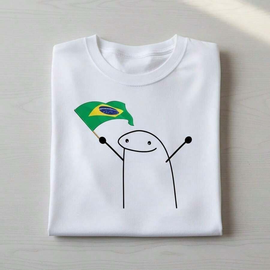 Camiseta  Brasil Copa Meme Bandeira Brasileiro Blusa Copa 2026