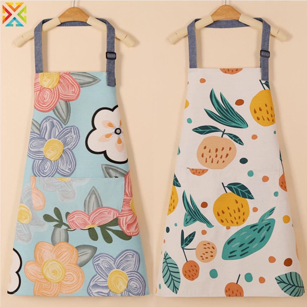 Moda Tecido De Algodão Puro Espessado Resistente À Sujeira Cozinha E Avental De Roupa De Trabalho Doméstico