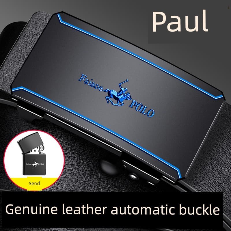 cinto feminino largo cinto feminino plus size Paul cinto masculino estilo couro genuíno fivela automática desgaste inter