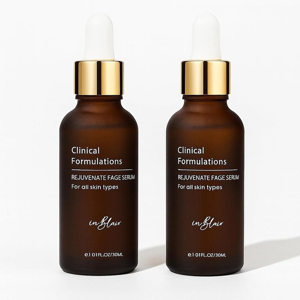 Pacote com 2 unidades de Sérum Facial Rejuvenescedor Inblair - Sérum de Cuidado para Rugas Faciais, Linhas Finas e Manch