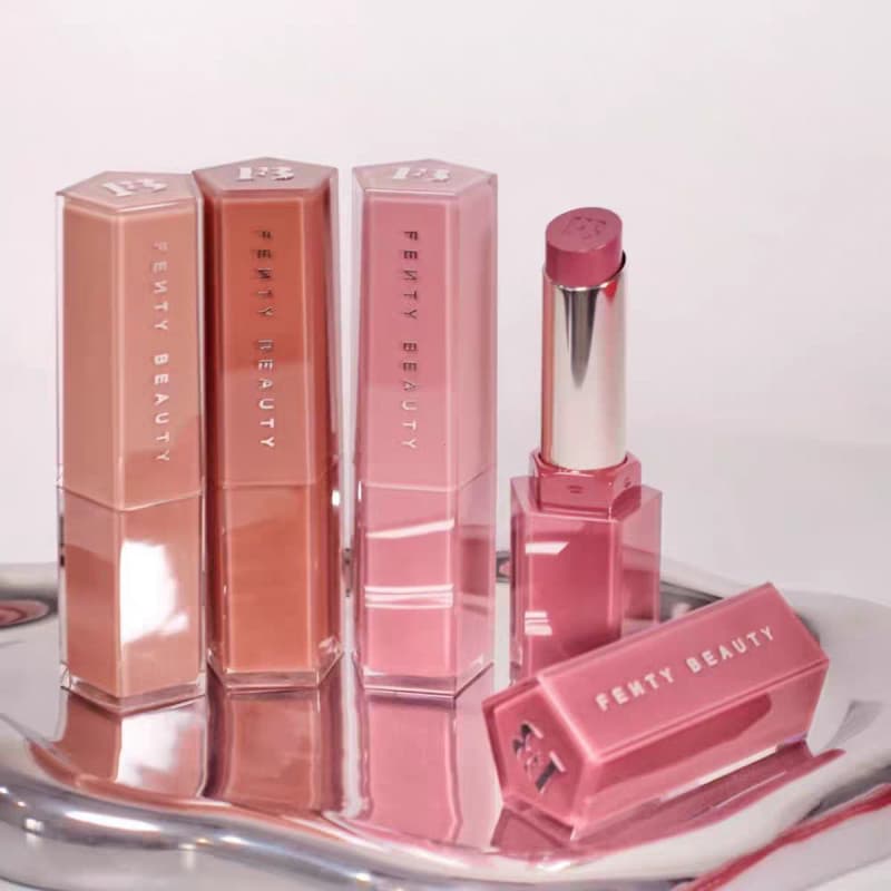 Fenty Beauty Novo Bálsamo Labial De Água Sólida Hidratante Durável Fácil Coloração Desbotamento Linhas Labiais