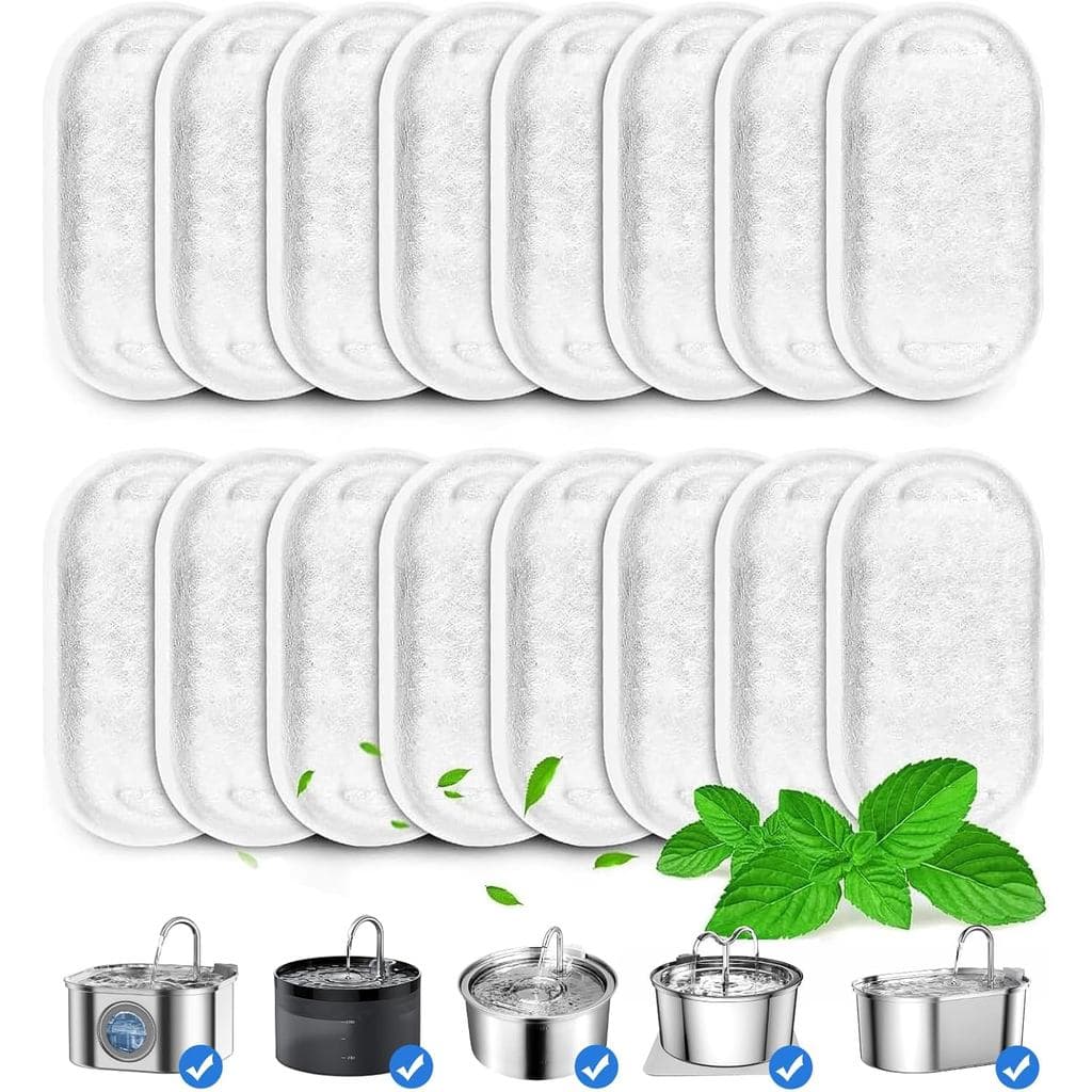 Filtros De Substituição De Fonte De Água Para Gato/Cachorro De 16 Pacotes Aço Inoxidável 67 Onças/2L