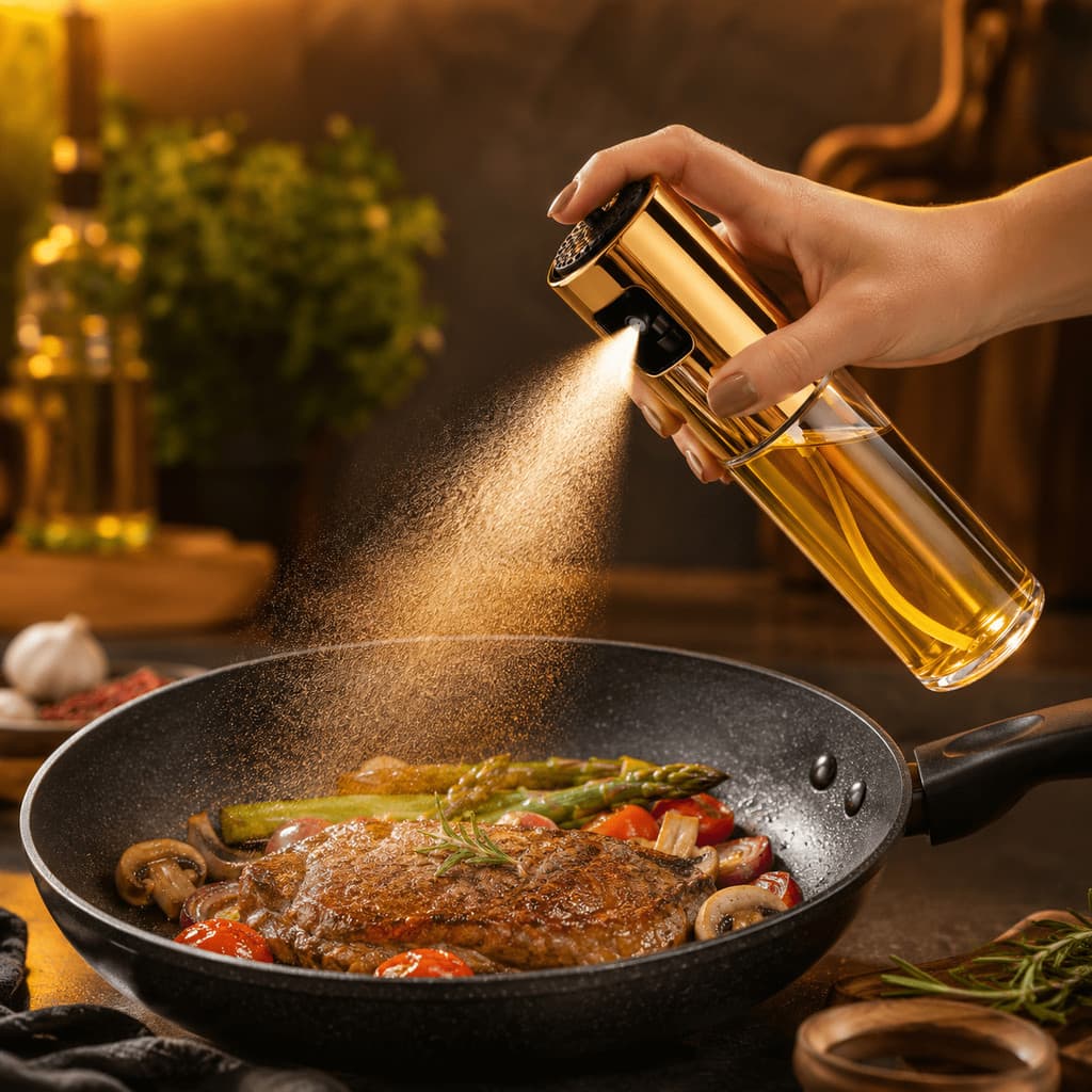 Borrifador Spray de Azeite 100ml Pulverizador de Óleo, Vinagre e Shoyu Controle de Spray Fino para Cozinha Gourmet
