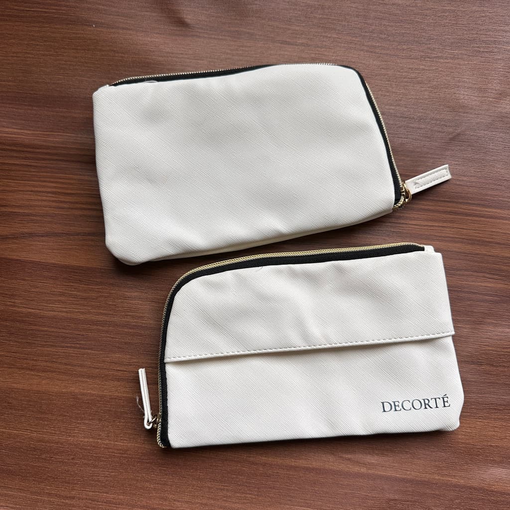 Bolsa cosmética de couro PU branca, edição limitada, bolsa de armazenamento com zíper, simples, à prova d'água, bolsa de