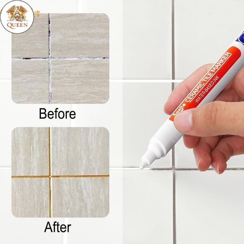 Caneta de reparo para azulejos QC de 12 cores, disponível em material plástico, caneta marcadora de argamassa para repar
