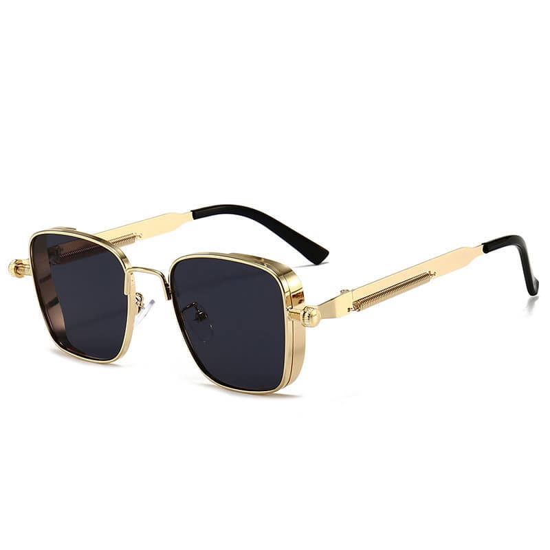 Óculos De Sol Quadrados Steampunk Com Armação De Metal Retrô Vintage Hip Hop Fashion Para Homens E Mulheres