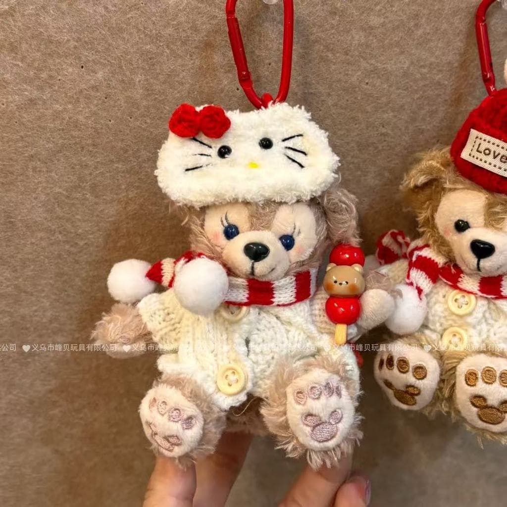 Nova câmera em formato de chapéu de abacaxi, pingente de boneca vestível Shirley Rose Duffy, boneca de casal fofa de pel