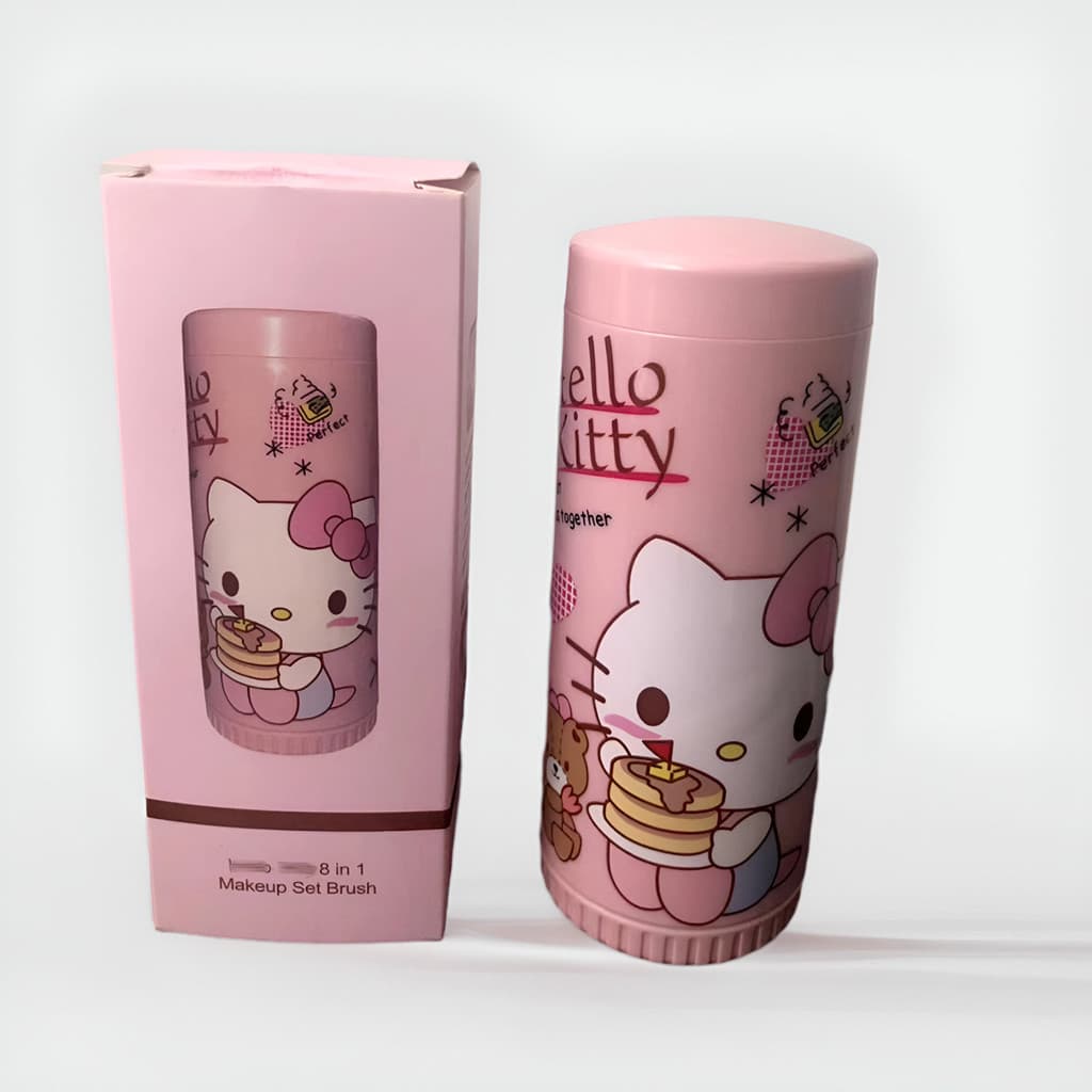 kit pincel maquiagem profissional kit pincel maquiagem KT Pincel de maquiagem de desenho animado 8 série rosa menina cor