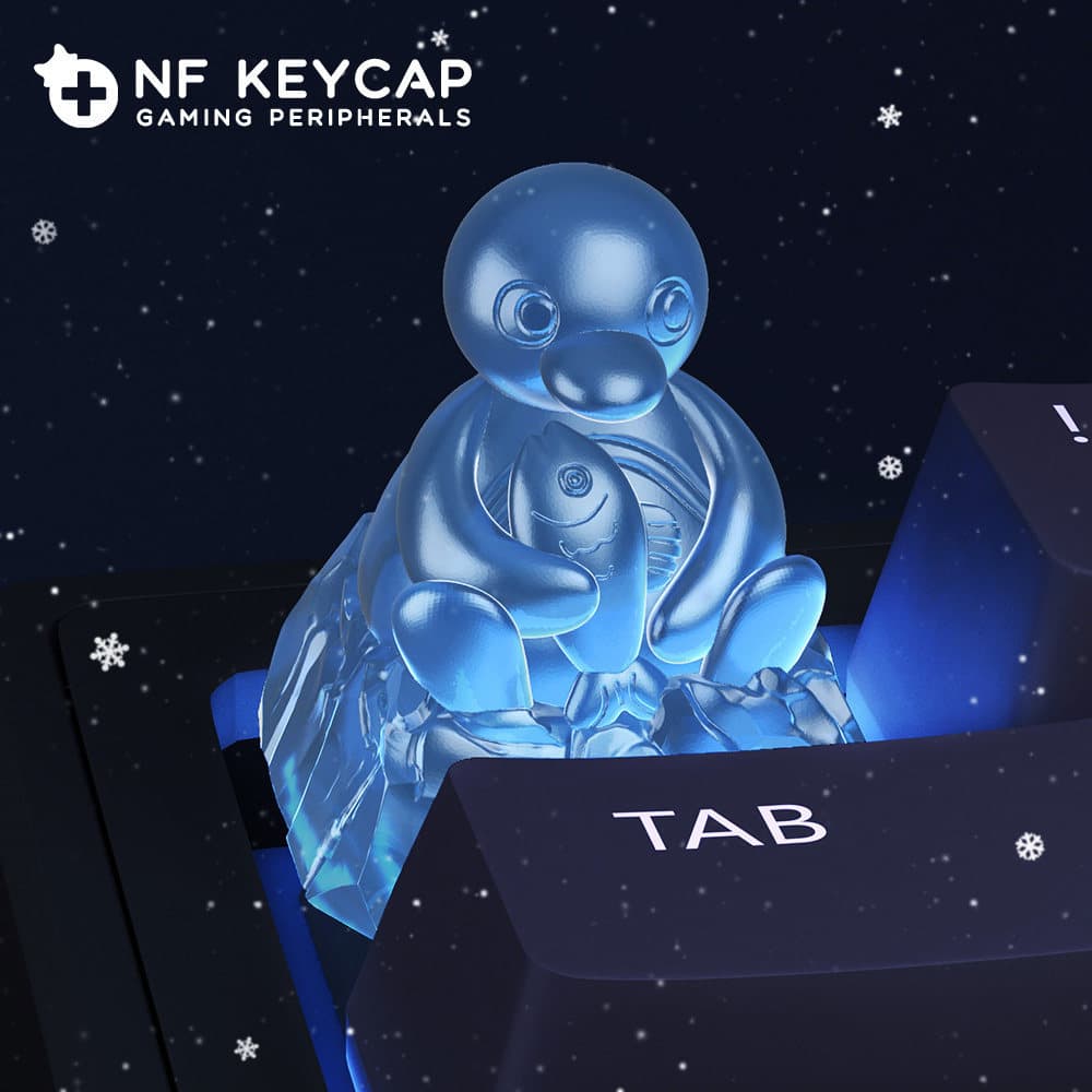 PINGU pinguim keycap criativo personalizado keycap esc teclado mecânico exclusivo keycap artesanal ornamentos