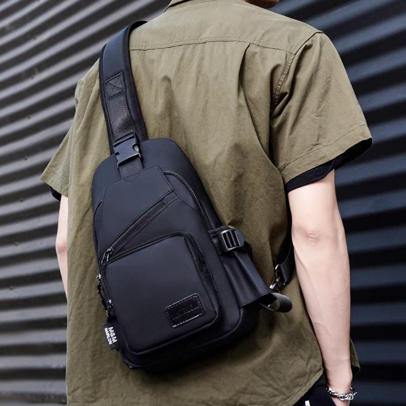 Bolsa mensageiro masculina alemã, novo estilo, Casual, repelente de água, bolsa de peito, grande capacidade, esportiva,
