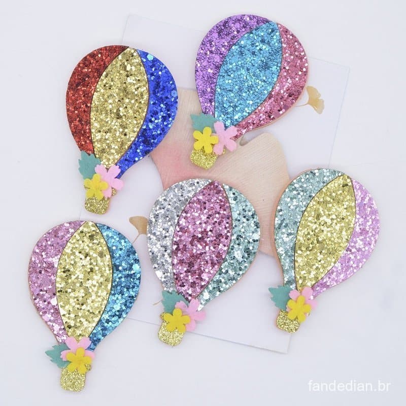 10 Pçs 43x65mm Apliques Artesanais Balão De Ar Quente Remendos Flatback Scrapbooking Ornamnet DIY Artesanato Suprimiment
