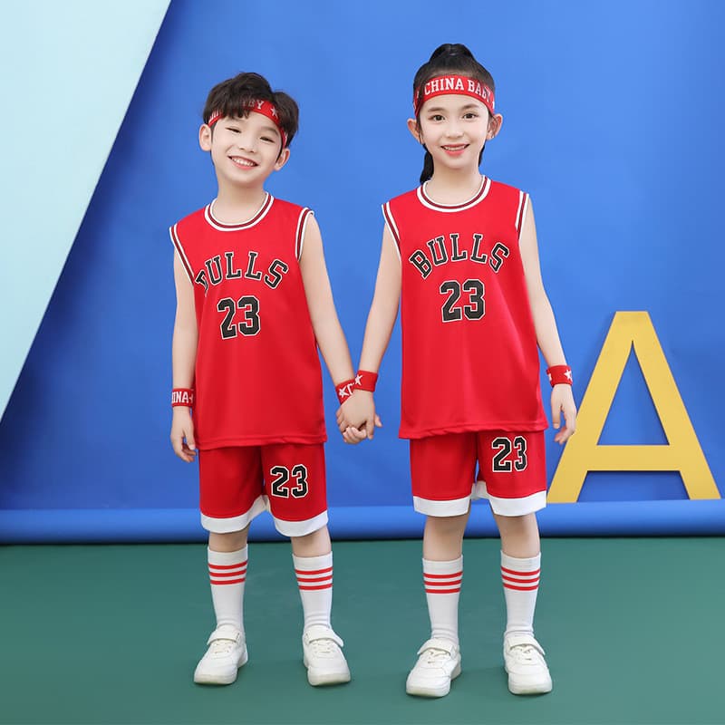 Crianças uniforme de basquete terno de manga curta meninos meninas roupas de jardim de infância roupas esportivas estuda
