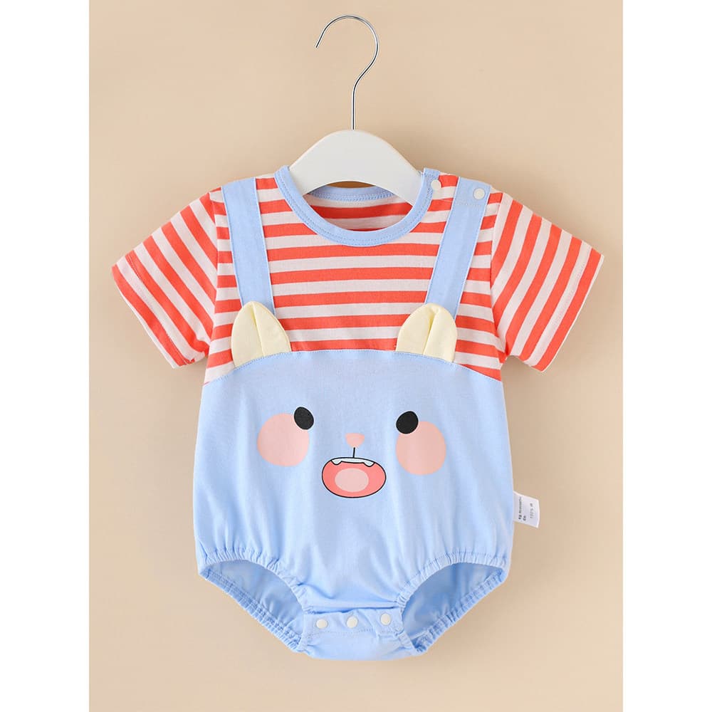 Verão bebê nádegas roupas macacão de algodão puro estilo fino macacão bonito Super bonito bebê menina mês cheio meio ano
