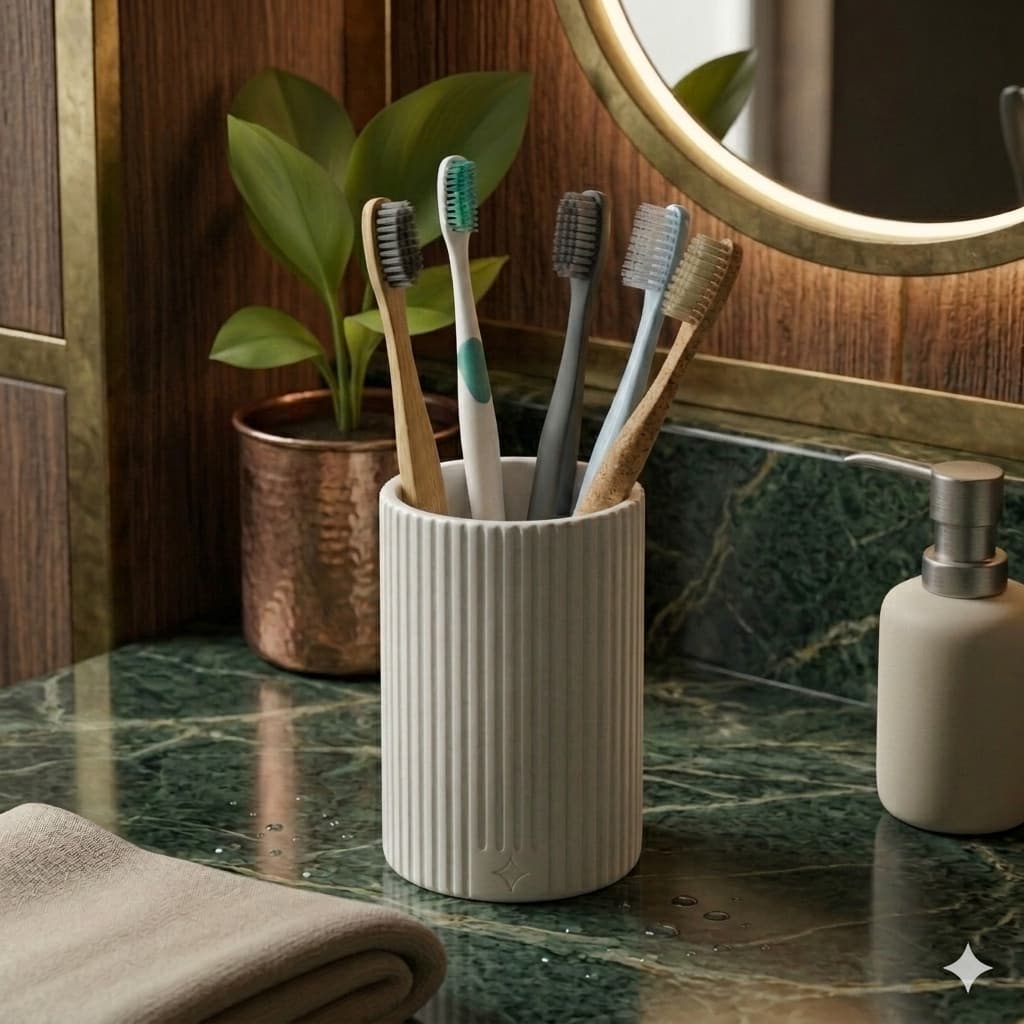 Porta Escova de Dente Minimalista e Organizador para Banheiro e Pia