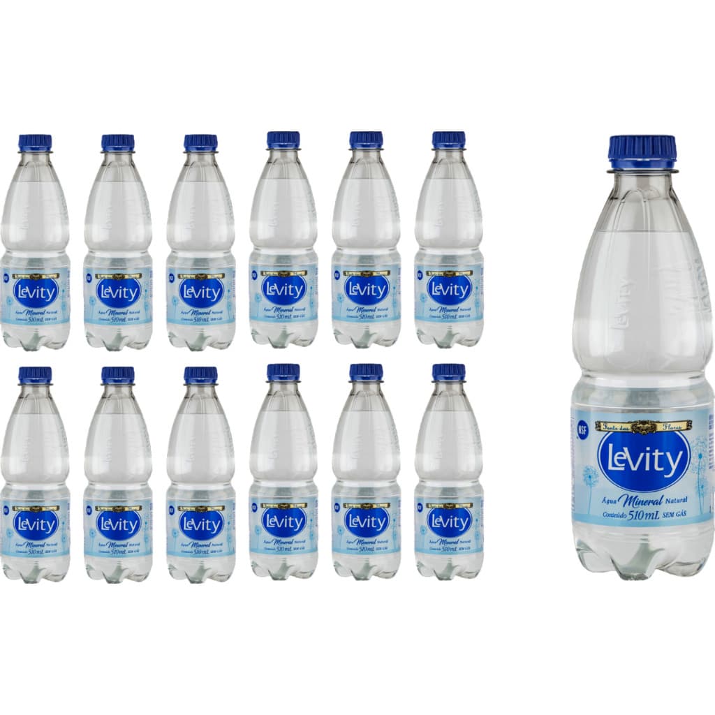 Kit c/12 Água Mineral Levity s/ gás 510Ml