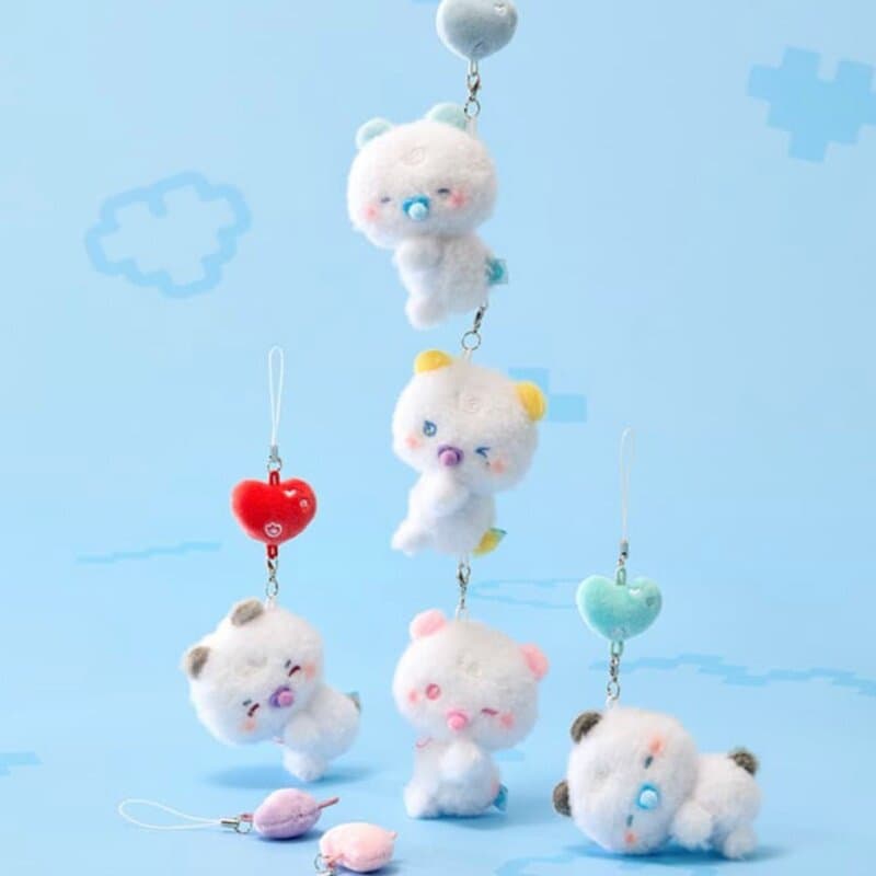 Genuíno estoque pronto MMMM série de quarto de bebê boneca celular pendurado corrente boneca de pelúcia piscando estrela