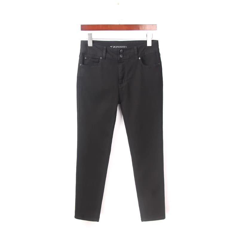 Primavera verão Retro preto magro Jeans feminino comércio exterior pedido Original 100kg tamanho grande cintura alta elá