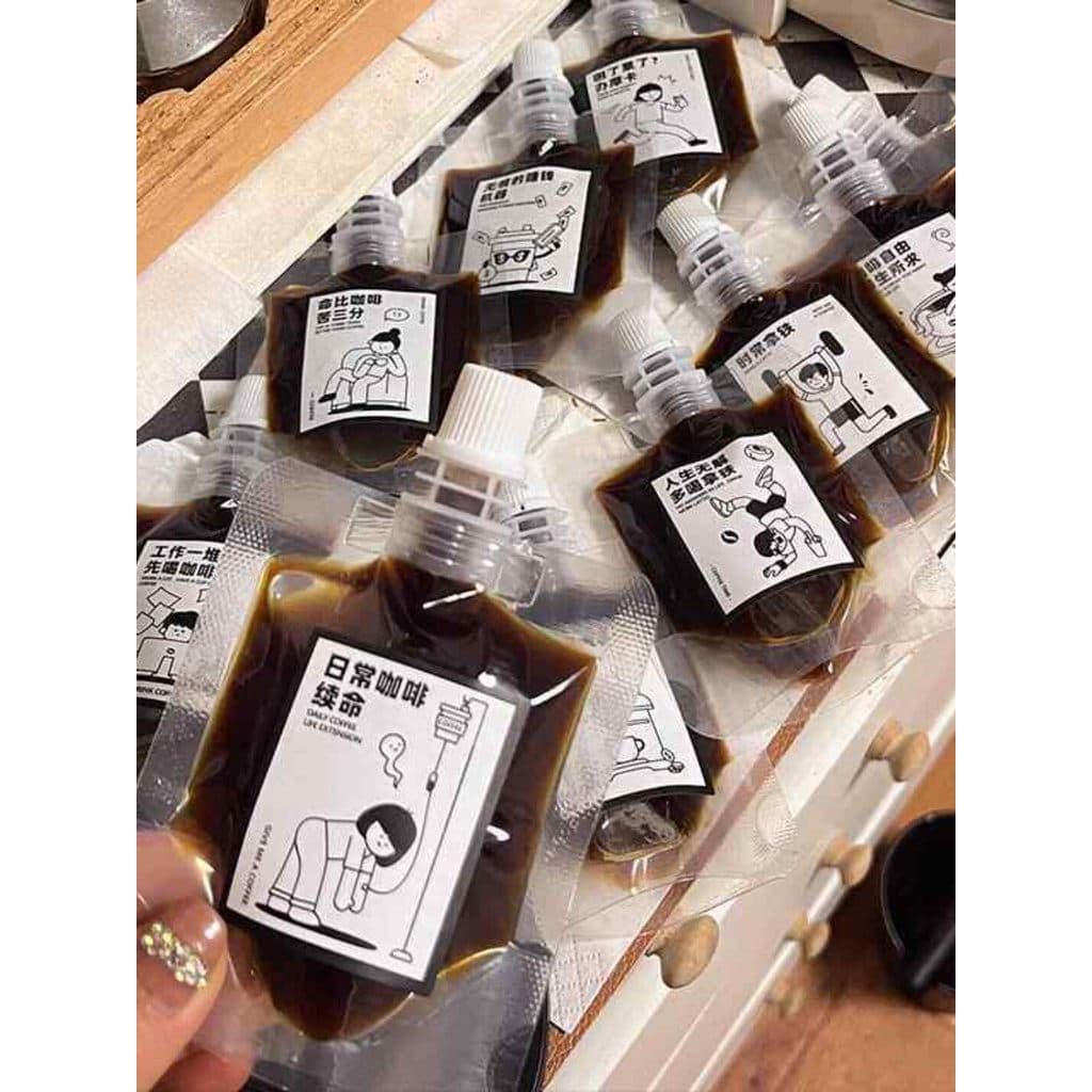 Saco de embalagem descartável líquido expresso saco de embalagem de gotejamento de gelo de fermentação fria transparente