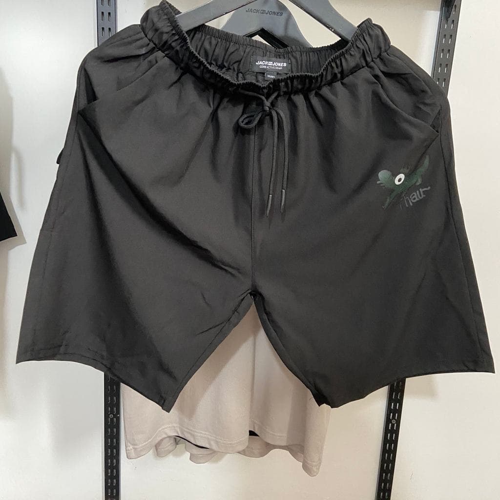 Jj Cut Label Verão Material Fino Casual Wicking Confortável Antiestático de Secagem Rápida Shorts Esportivos Elétricos d
