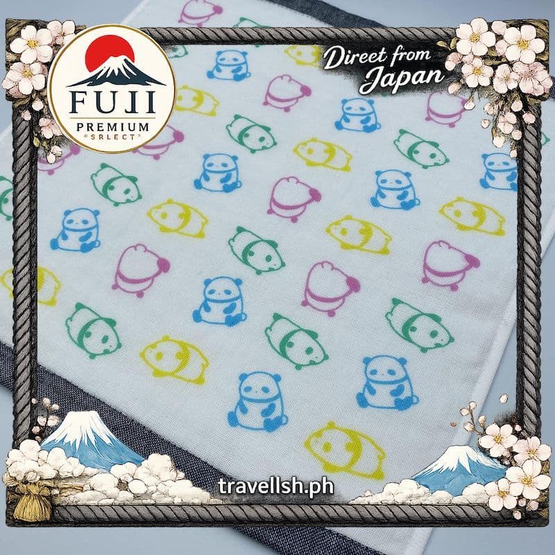 [Imabari Towel] Toalha de Mão de Gaze Secagem Rápida Infantil Estampa Panda 34x35cm 【Direto do Japão】