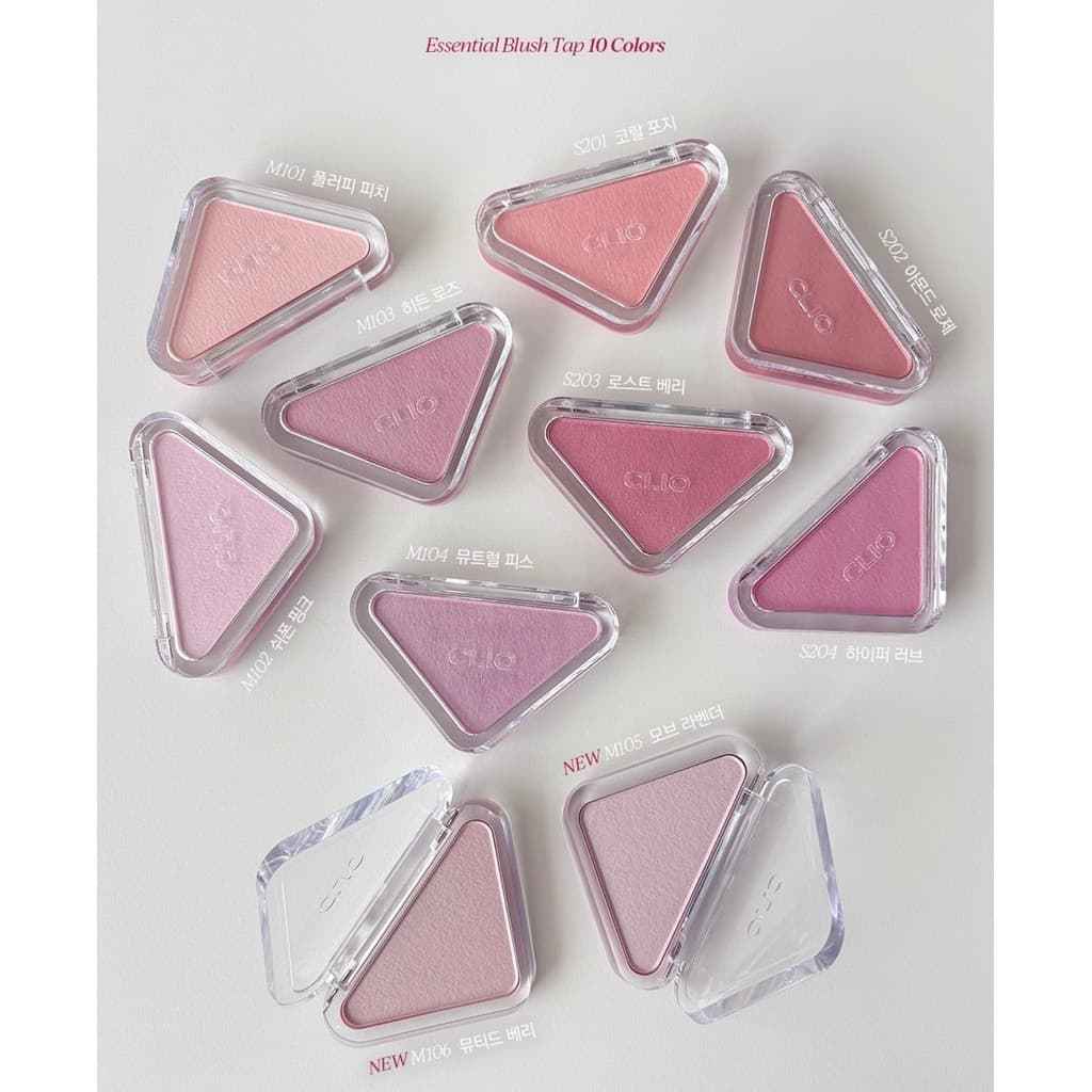 Coreia coreia clio clio triângulo Blush monocromático fosco expansão cor perolado rosa roxo cor Nude M105/M106