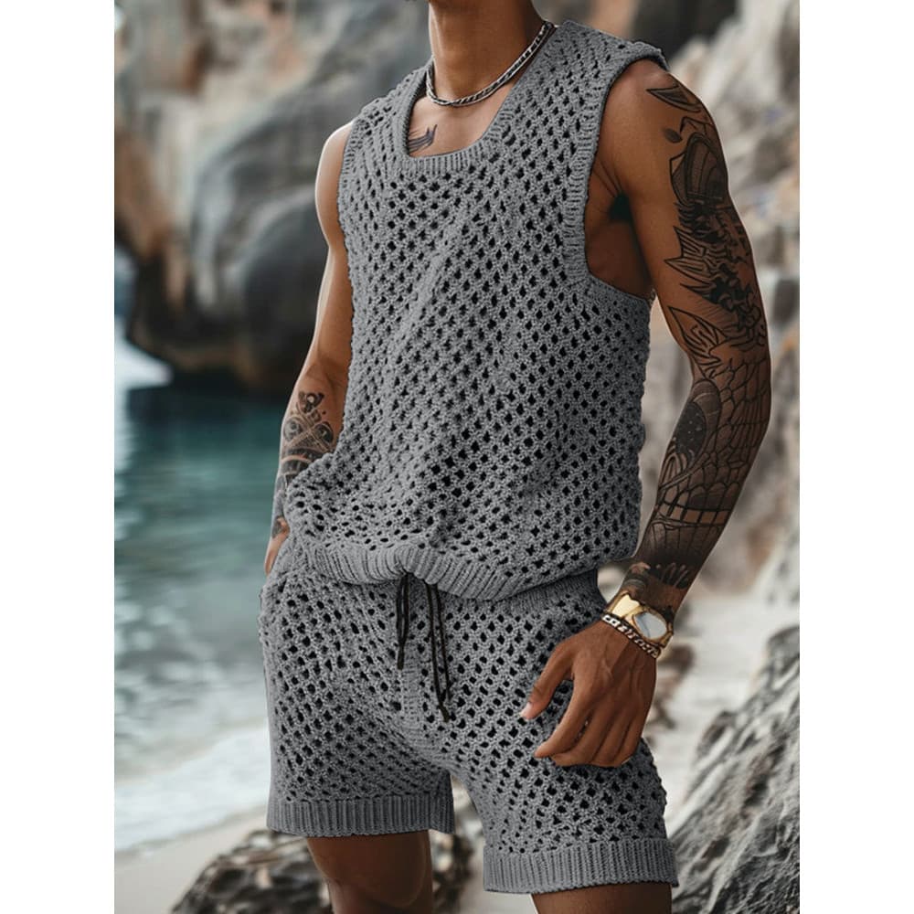 Verão novo estilo Casual padrão Vertical terno fino-ajuste lapela manga curta botão camisa Shorts lã masculina verão