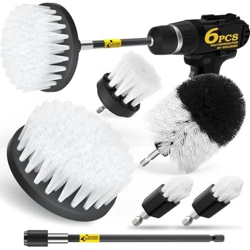 Holikme 6Pack Broca Escova Power Scrubber De Limpeza Conjunto De Fixação Longa Estendida Kit De Escovas Multifuncionais