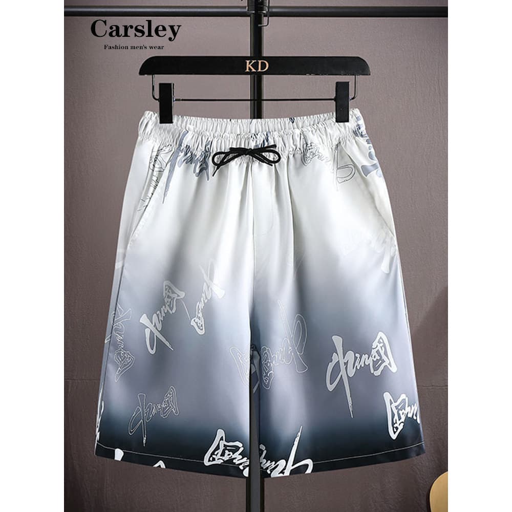 Nacional na moda Retro estilo chinês Shorts masculino verão fino solto em linha reta Casual calças de cinco pontos na mo