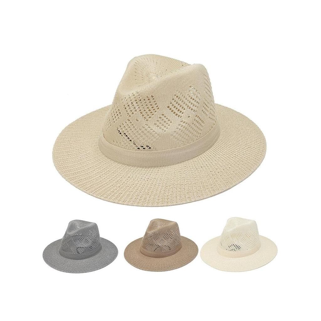 Chapéu balde masculino de viagem de verão, protetor solar, chapéu de palha masculino, chapéu de linho oco ao ar livre, g