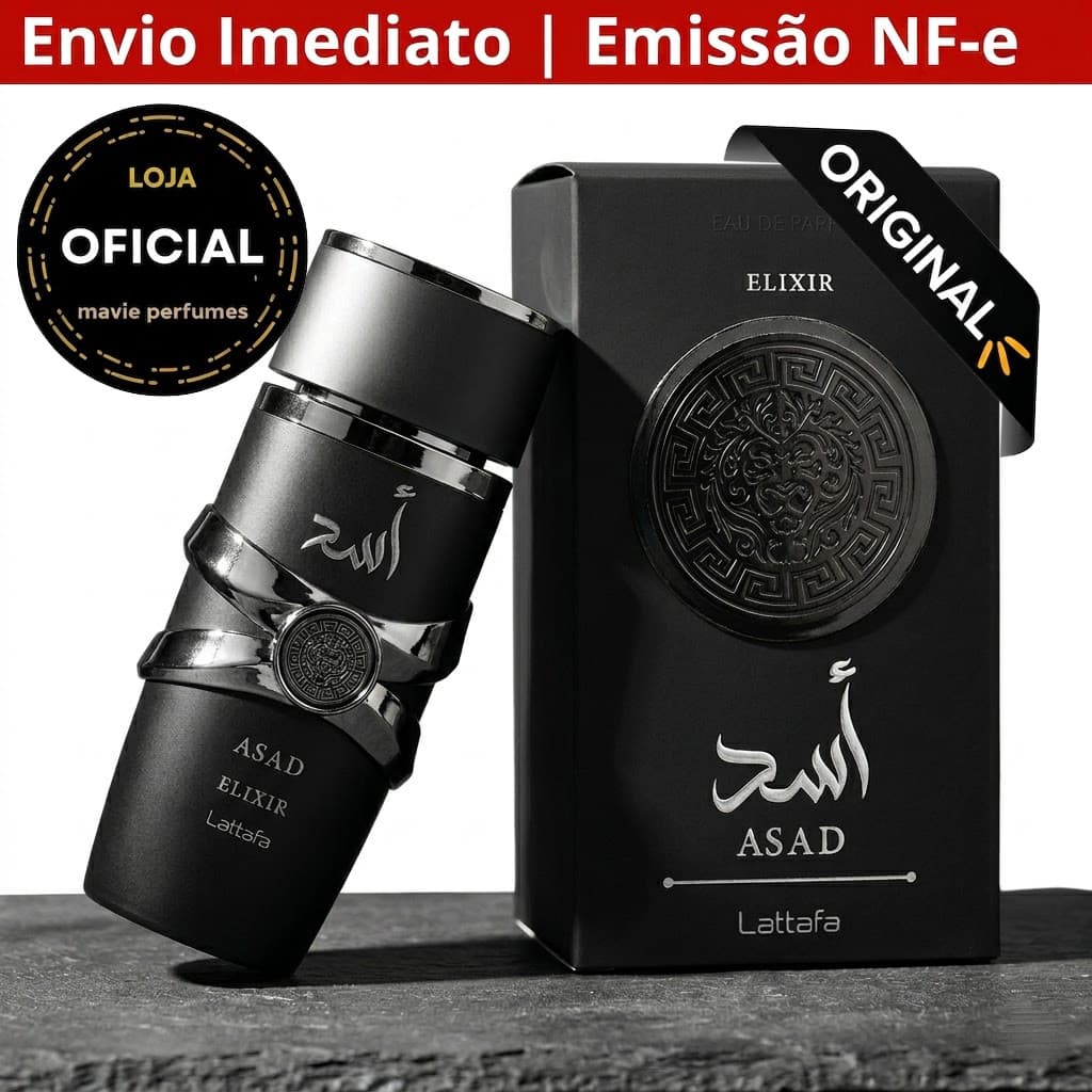 🔥Frete Grátis Lattafa Asad Elixir 100ml EDP – Perfume Masculino Intenso | Fixação Forte | 100%Original