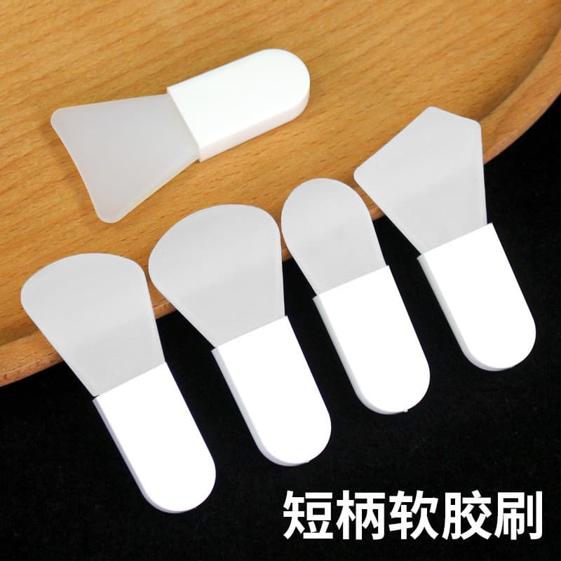 Cosméticos beleza imitação escova de Silicone máscara alça curta novo estilo Mini máscara de lama aplicar ferramenta de