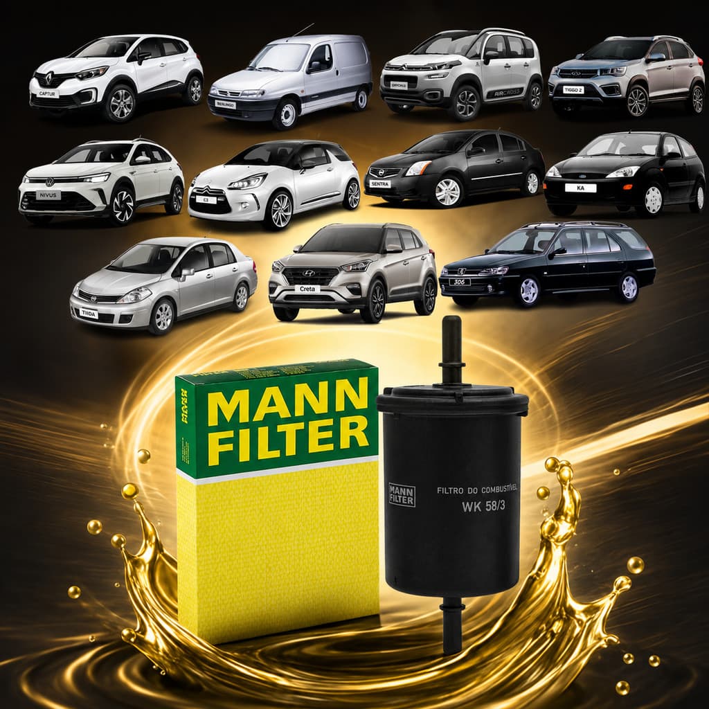 Filtro De Combustível Gol Virtus C3 208 Hb20 March Clio Mann-Filter WK58/3