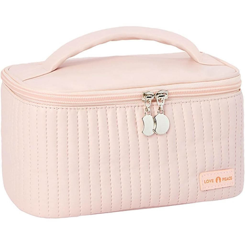 Bolsa de Maquiagem, Impermeável, Grande Capacidade, Couro PU, Organizador de Maquiagem Portátil, Bolsa de Viagem para Pr