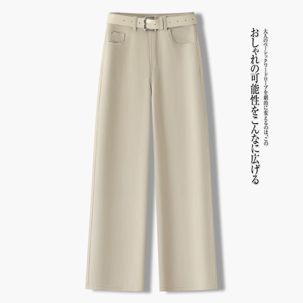 Cintura alta mais magro olhar perna larga Jeans feminino 2026 primavera novo estilo solto em linha reta Drape Commuter A