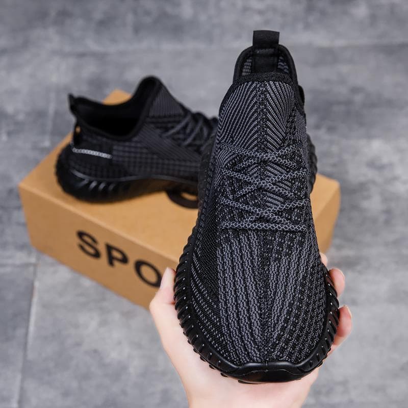 Putian coco 350 sapatos masculinos verão fino voando tecido malha esportes correndo Casual preto papai sapatos na moda
